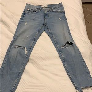 Zara slim boyfriend jeans in beach blue